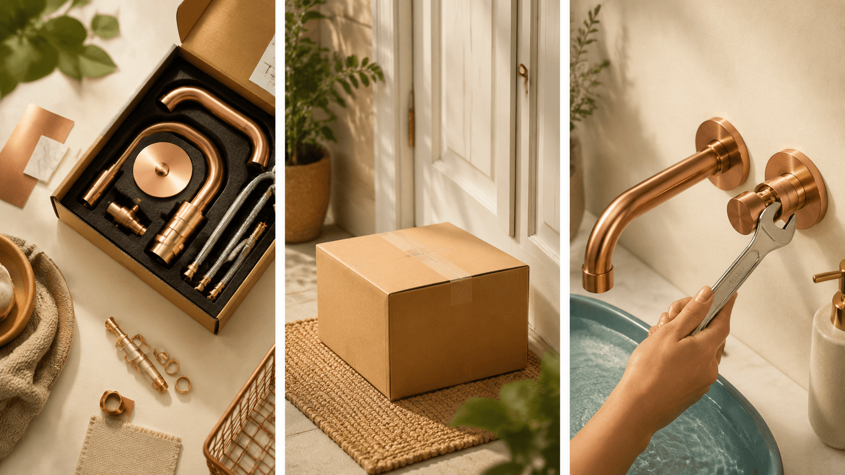 Three-step journey: choose a kit, receive the box, fit it yourself with a wrench